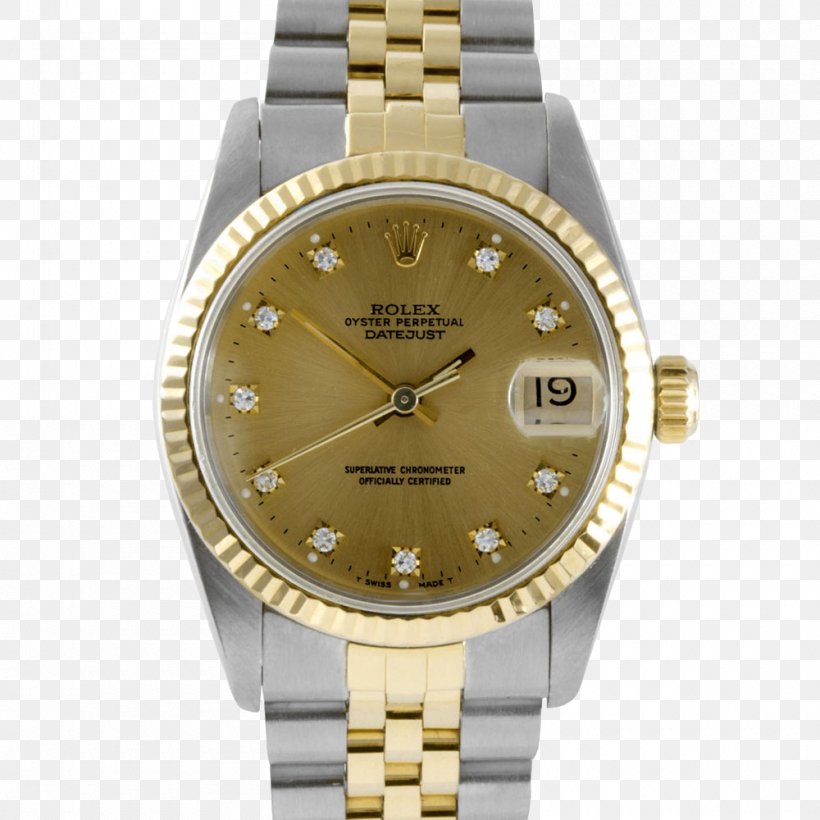 Rolex Datejust Automatic Watch Diamond, PNG, 1000x1000px, Rolex Datejust, Automatic Watch, Bracelet, Brand, Colored Gold Download Free