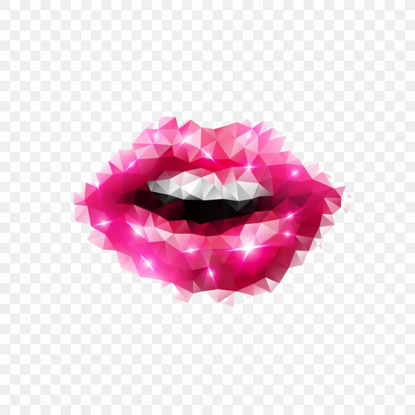 Lipstick, PNG, 1000x1000px, Lip, Color, Lipstick, Low Poly, Magenta Download Free