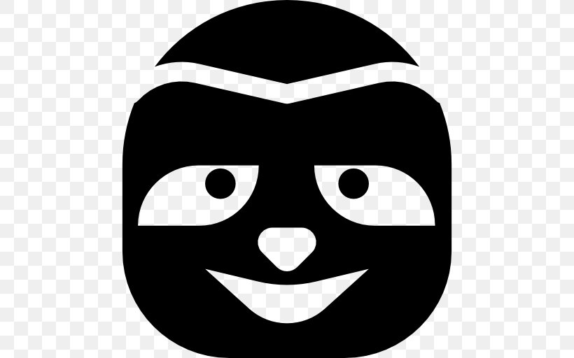 The Sloth Buckle Free, PNG, 512x512px, Smiley, Animal, Black And White, Emoticon, Face Download Free