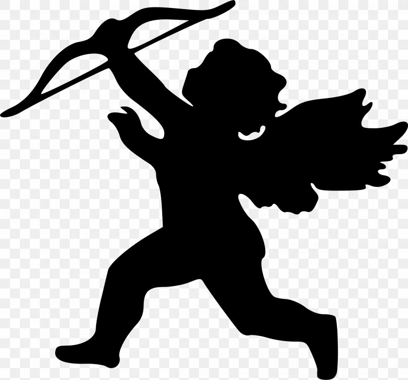 Cupid Valentine's Day Clip Art, PNG, 2400x2238px, Cupid, Black, Black And White, Cherub, Drawing Download Free