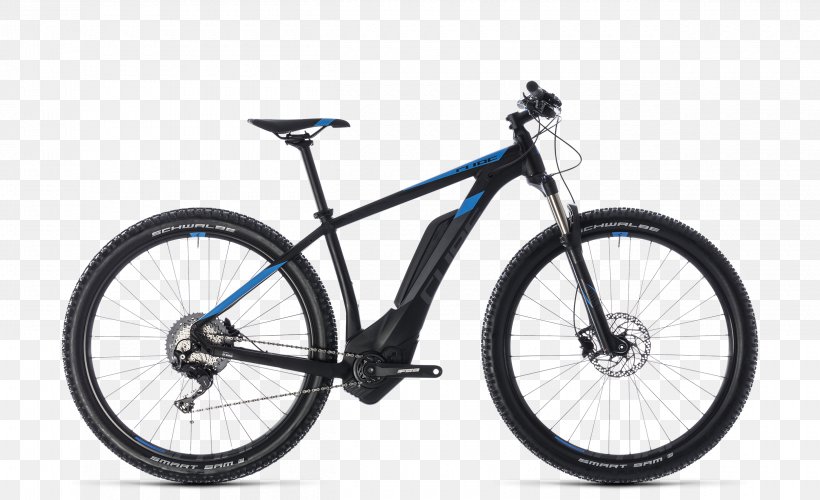 Electric Bicycle Mountain Bike Cube Bikes Cycling, PNG, 2500x1525px, Bicycle, Automotive Exterior, Automotive Tire, Bicycle Accessory, Bicycle Drivetrain Part Download Free