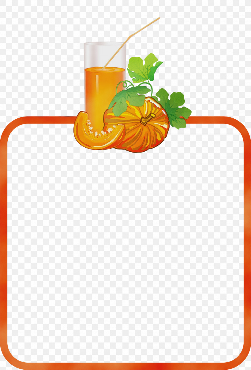 Orange, PNG, 2032x3000px, Thanksgiving Frame, Autumn Frame, Cocktail Garnish, Flower, Fruit Download Free