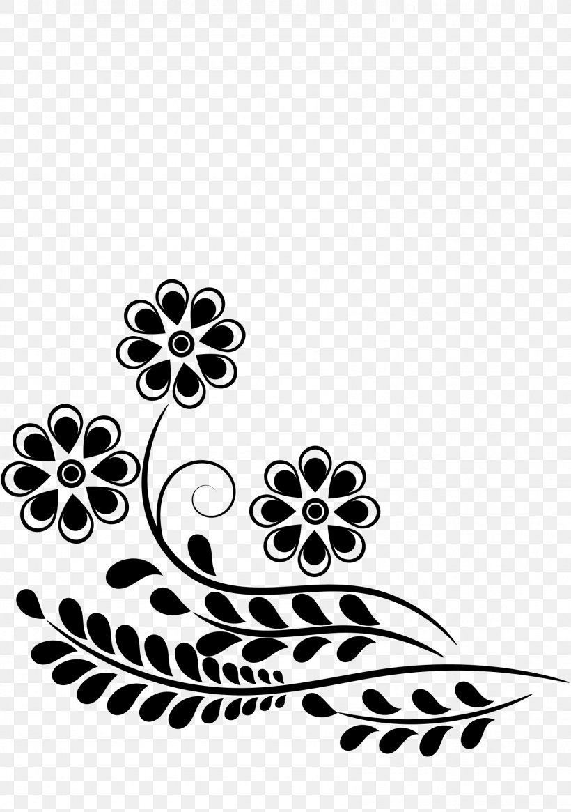 Floral Design Flower Clip Art, PNG, 1689x2400px, Floral Design, Art, Black, Black And White, Branch Download Free