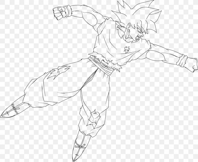 Goku Line Art Super Saiya Drawing Sketch, PNG, 1600x1315px, Goku, Arm, Artwork, Black And White, Color Download Free