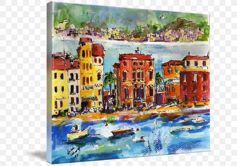Sestri Levante Watercolor Painting Gallery Wrap Art, PNG, 650x576px, Painting, Acrylic Paint, Art, Artwork, Canvas Download Free