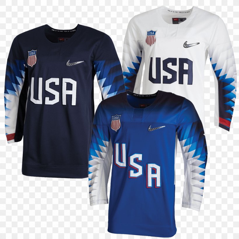 2018 Winter Olympics United States National Men's Hockey Team Ice Hockey At The Olympic Games Canada Men's National Ice Hockey Team Hockey Jersey, PNG, 1000x1000px, Ice Hockey At The Olympic Games, Active Shirt, Blue, Brand, Clothing Download Free
