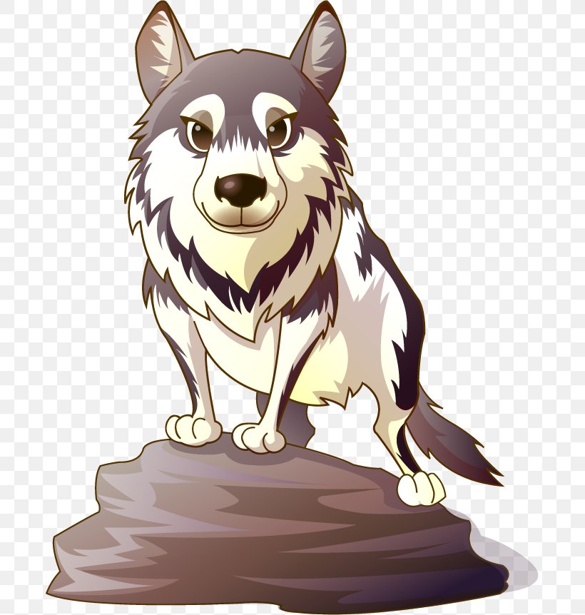 Gray Wolf Cartoon Cuteness Illustration, PNG, 691x862px, Gray Wolf, Animal, Art, Avatar, Carnivoran Download Free