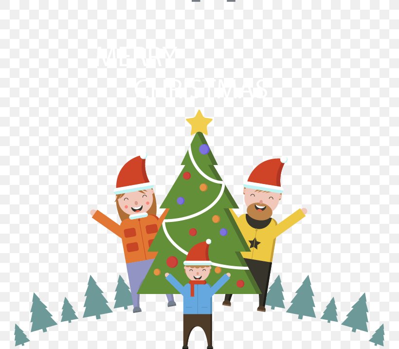 Christmas Tree Santa Claus Illustration, PNG, 762x717px, Christmas Tree, Art, Christmas, Christmas Decoration, Christmas Elf Download Free