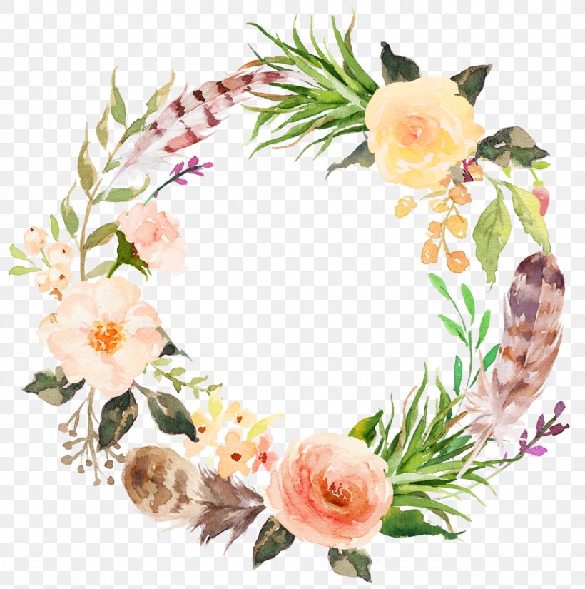 Floral Design Flower Watercolor Painting Garland Wreath, PNG, 2185x2200px, Floral Design, Artificial Flower, Cut Flowers, Dishware, Floristry Download Free