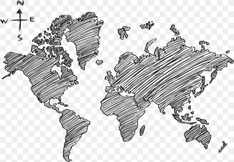 Globe Earth World Map, PNG, 3251x2255px, Globe, Automotive Design, Black And White, Drawing, Earth Download Free