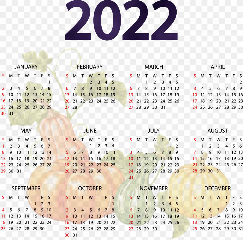 Calendar System Week Calendar Year 2022 Sunday, PNG, 3000x2964px, Watercolor, Annual Calendar, Calendar, Calendar System, Calendar Year Download Free