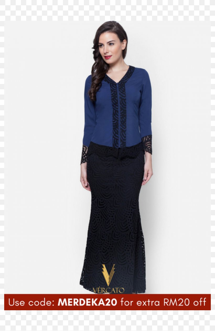 Dress Baju Kurung Kebaya Sleeve Fashion, PNG, 788x1261px, Dress, Baju Kurung, Blue, Clothing, Fashion Download Free