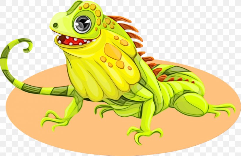 Green Cartoon Lizard Reptile Iguana, PNG, 960x623px, Watercolor, Cartoon, Green, Iguana, Iguania Download Free