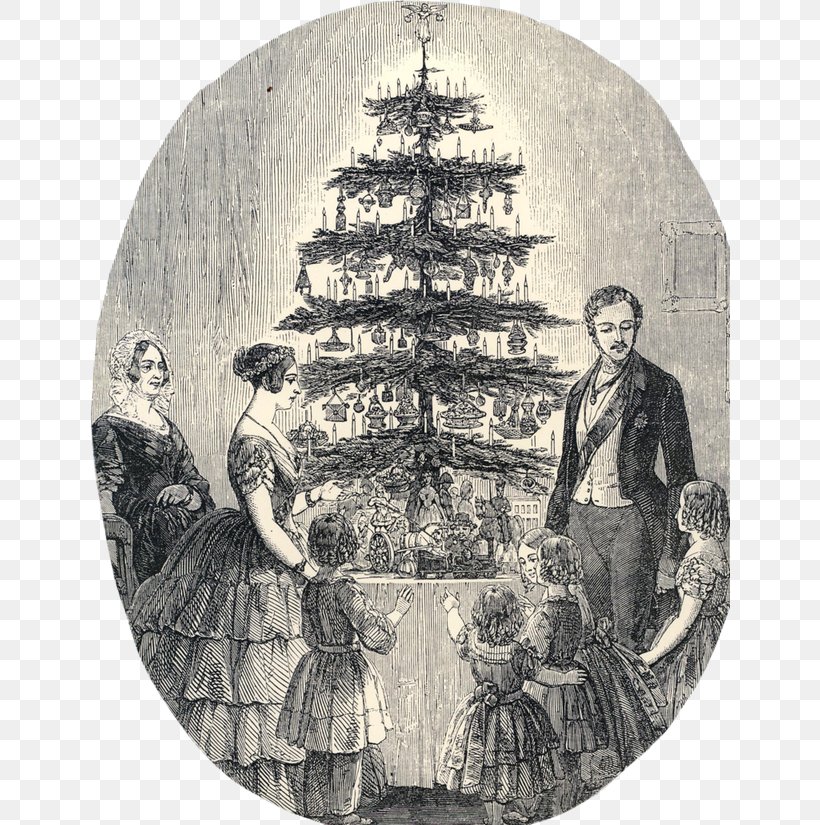 Victorian Era Christmas Tree Victoria And Albert Museum Victoria & Albert's, PNG, 640x825px, 19th Century, Victorian Era, Albert Prince Consort, Black And White, Christmas Download Free