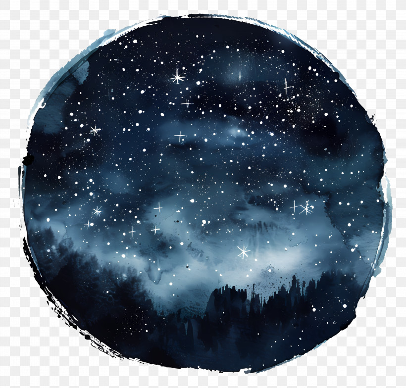 Night Sky - Night Sky Illustration With Starry Details PNG