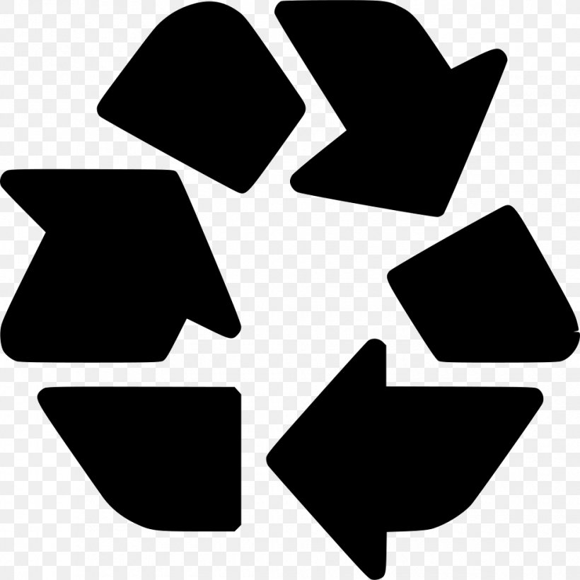 Recycling Symbol Recycling Bin Waste, PNG, 980x980px, Recycling Symbol, Black, Black And White, Logo, Material Download Free
