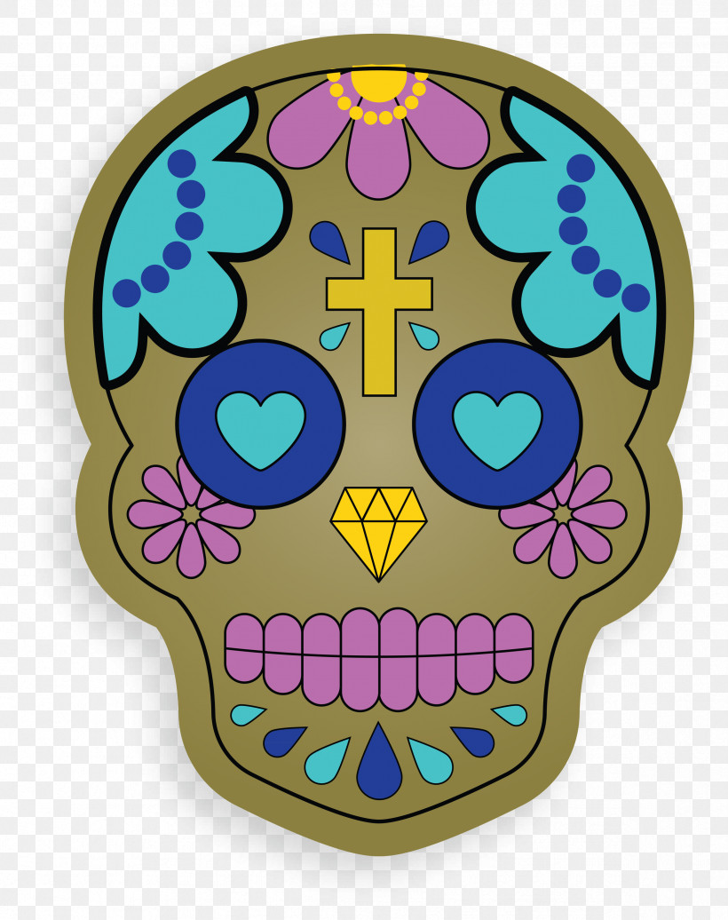 Skull Mexico, PNG, 2374x3000px, Skull, Mexico, Purple Download Free