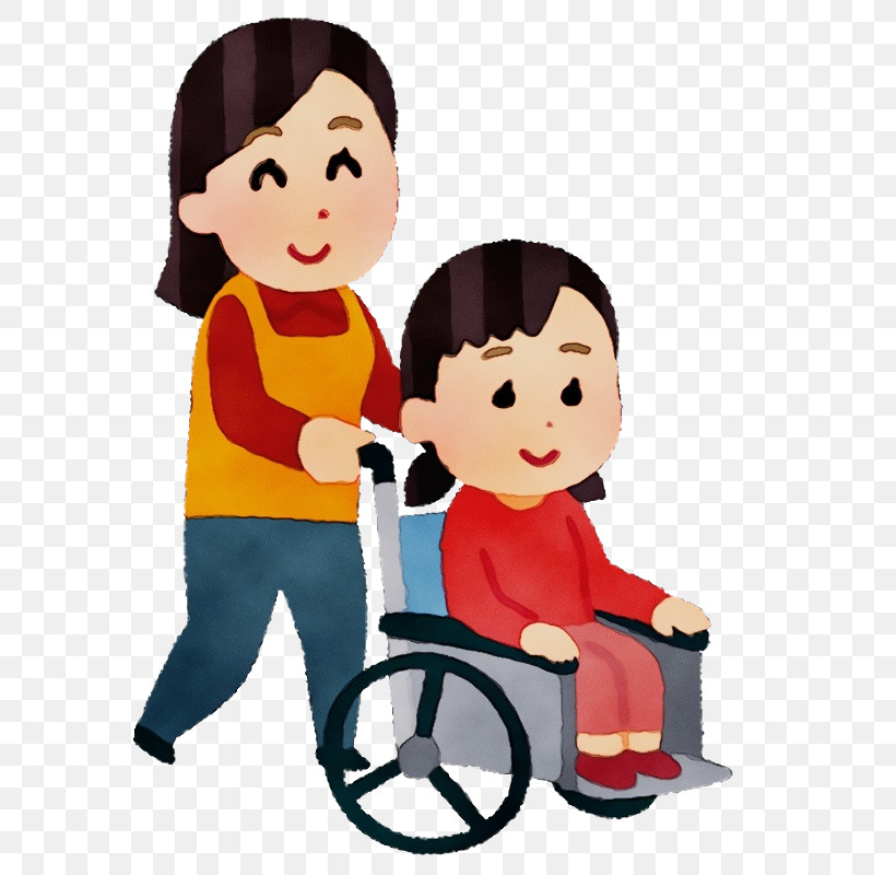 Cartoon Wheelchair Vehicle Child Riding Toy, PNG, 714x800px, Watercolor, Cartoon, Child, Paint, Play Download Free