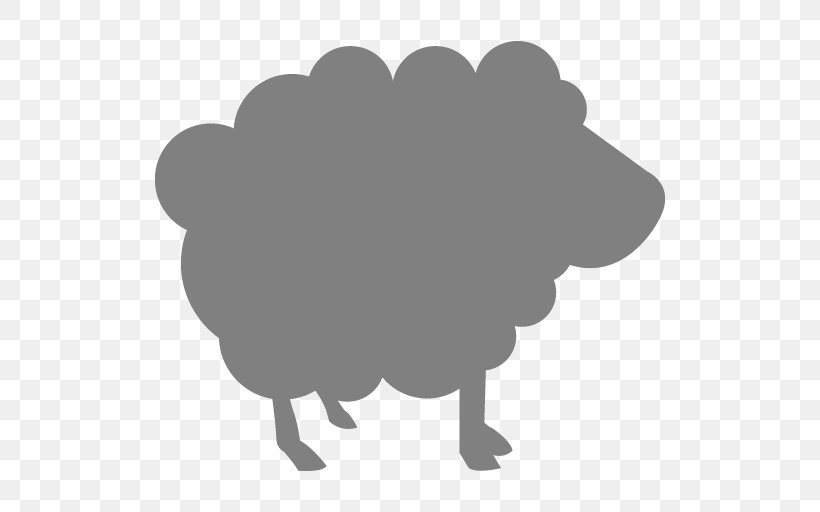 Cattle Vector Graphics Animal Silhouettes Clip Art Sheep, PNG, 512x512px, Cattle, Animal, Animal Silhouettes, Black And White, Farm Download Free