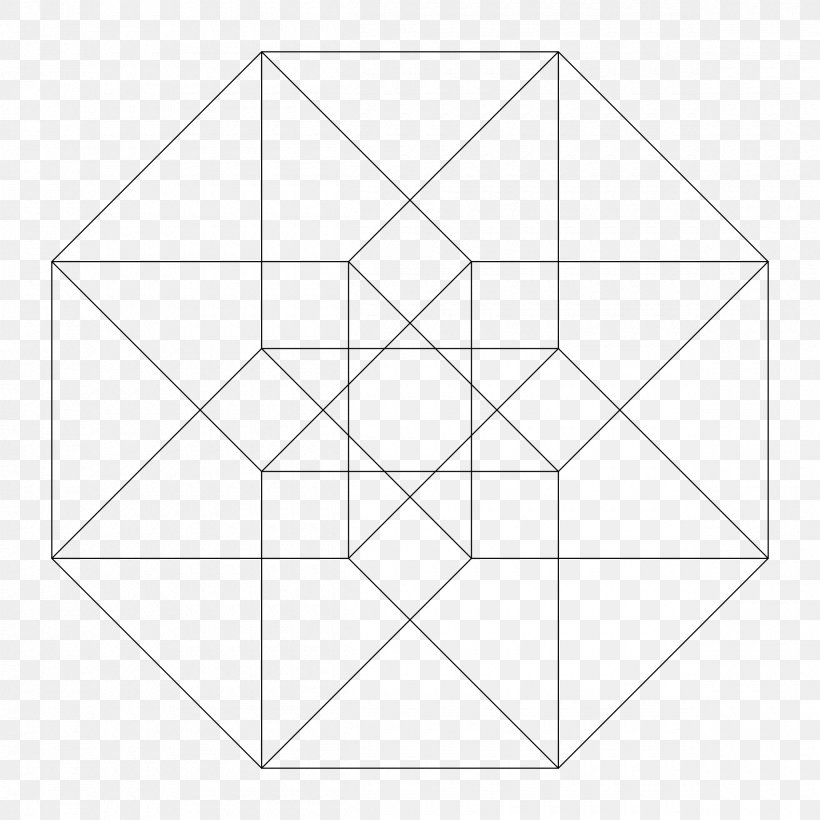 Four-dimensional Space Hypercube Tesseract Geometry, PNG, 2400x2400px, Fourdimensional Space, Area, Black And White, Cube, Diagram Download Free