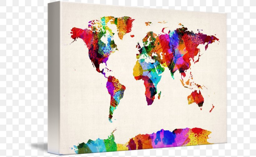 World Map Painting Abstract Art, PNG, 650x504px, World, Abstract Art, Art, Artist, Canvas Download Free