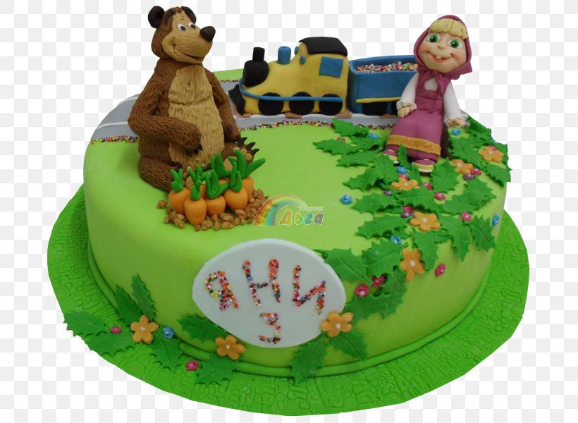 Birthday Cake Torte Masha Sugar Cake Cupcake, PNG, 800x600px, Birthday Cake, Bear, Buttercream, Cake, Cake Decorating Download Free