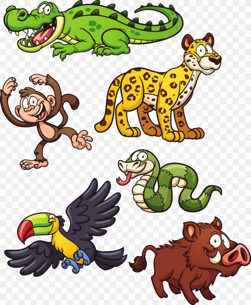Jungle Animal Snake Jaguar Clip Art, PNG, 822x1000px, Snake, Animal, Animal  Figure, Art, Baby Jungle Animals