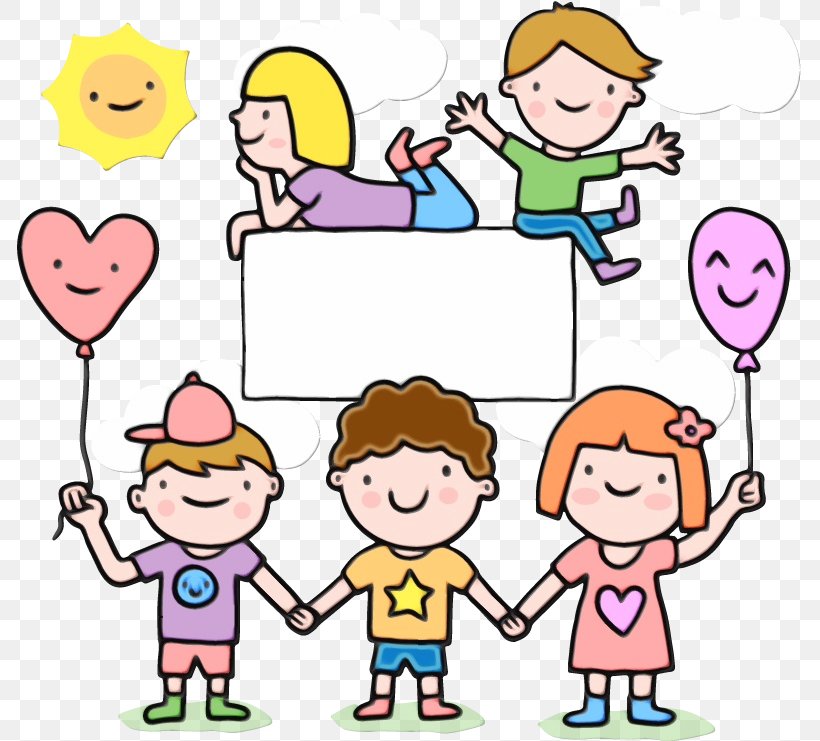 Cartoon People Child Playing With Kids Sharing, PNG, 785x741px, Watercolor, Cartoon, Cheek, Child, Finger Download Free
