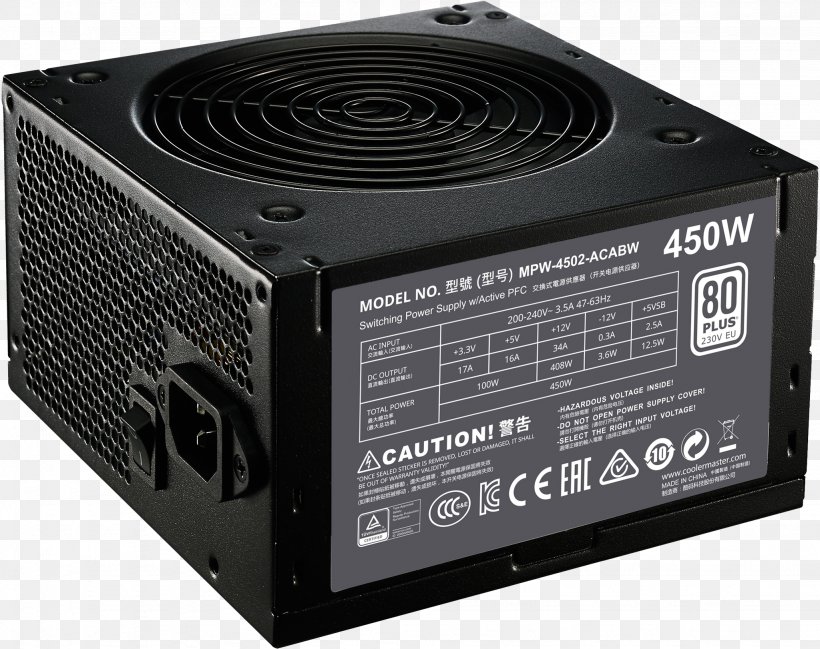 Power Supply Unit 80 Plus Cooler Master Power Converters ATX, PNG, 2048x1622px, 80 Plus, Power Supply Unit, Atx, Blindleistungskompensation, Computer Download Free