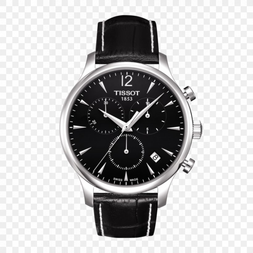 Tissot Men's Heritage Visodate Chronograph Watch Strap, PNG, 1200x1200px, Tissot, Automatic Watch, Black, Brand, Chronograph Download Free