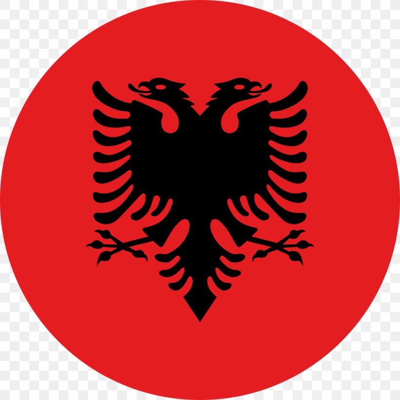 Flag Of Albania Albanian Language National Flag, PNG, 1000x1000px, Albania, Albanian Language, Area, Coat Of Arms Of Albania, Doubleheaded Eagle Download Free
