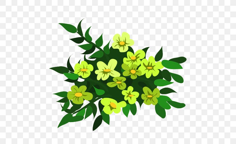 Floral Design Flower Yellow, PNG, 500x500px, Floral Design, Branch, Cartoon, Flora, Floristry Download Free