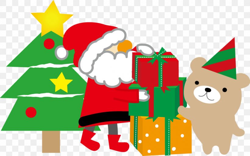 Santa Claus Christmas Tree クリスマスプレゼント, PNG, 959x602px, Santa Claus, Art, Campervans, Christmas, Christmas Card Download Free