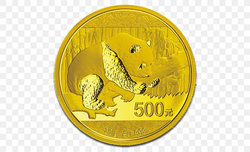 Chinese Gold Panda Bullion Coin Gold Coin, PNG, 500x500px, Chinese Gold Panda, Bullion, Bullion Coin, Chinese Silver Panda, Coin Download Free