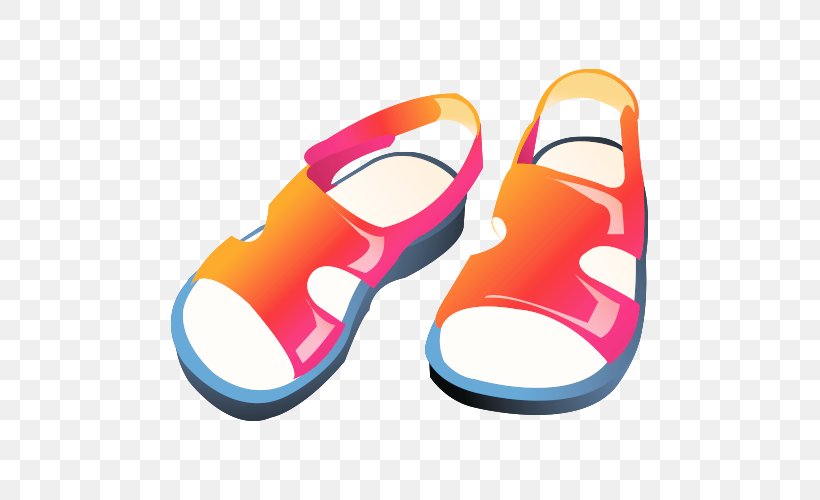 Slipper Sandal Flip-flops Clip Art, PNG, 500x500px, Slipper, Barefoot, Flip Flops, Flipflops, Footwear Download Free