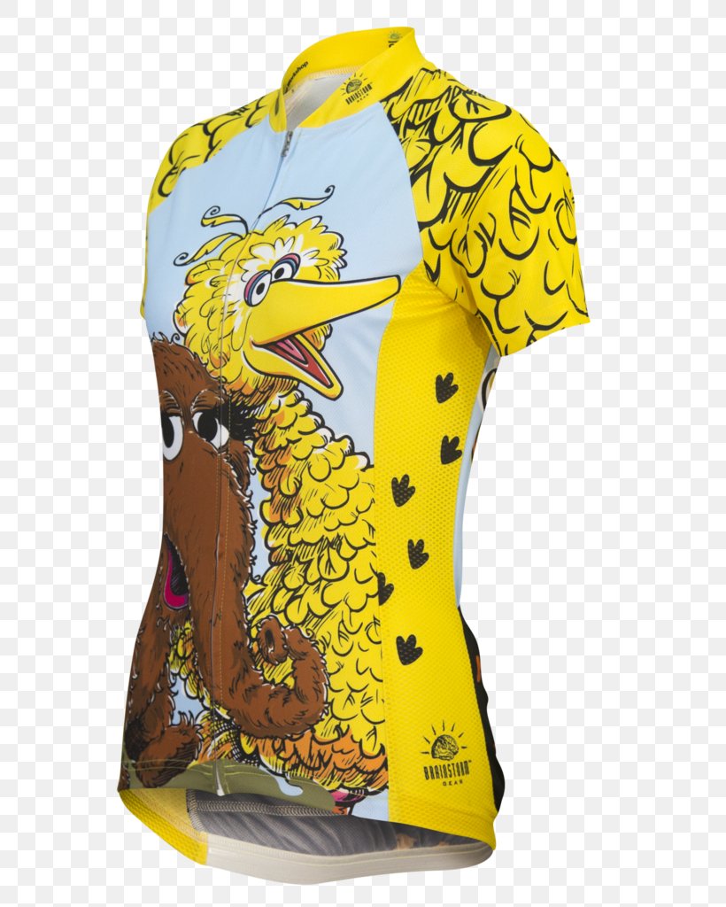 Mr. Snuffleupagus Big Bird T-shirt Cycling Jersey, PNG, 627x1024px, Watercolor, Cartoon, Flower, Frame, Heart Download Free