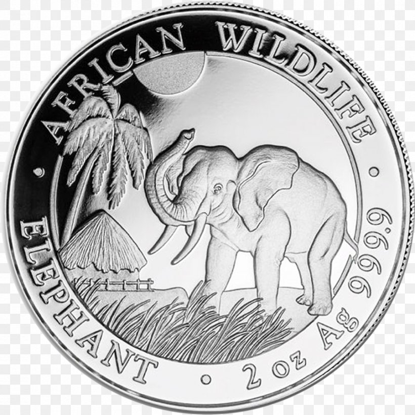 Somalia Silver Coin Silver Coin Gold, PNG, 900x900px, Somalia, Apmex, Black And White, Bullion, Coin Download Free
