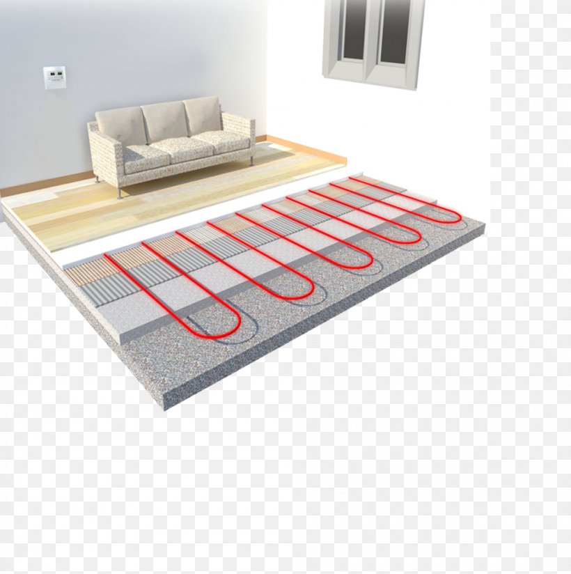 Underfloor Heating Heating System Heater Electricity, PNG, 1000x1006px, Underfloor Heating, Bed Frame, Bed Sheet, Central Heating, Duvet Cover Download Free