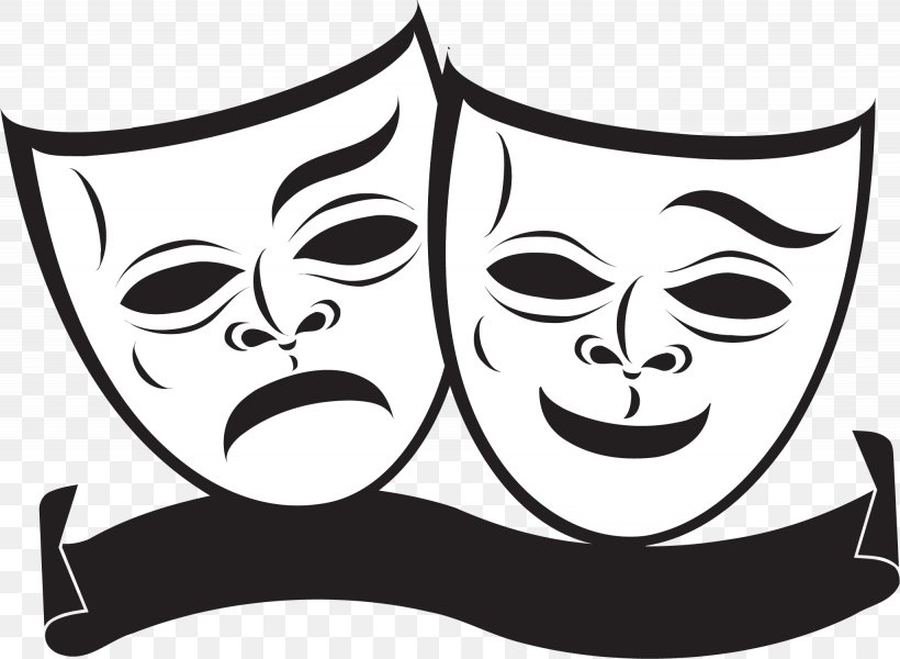 Mask Theatre Illustration, PNG, 2050x1502px, Mask, Art, Black And White, Cartoon, Comedy Download Free
