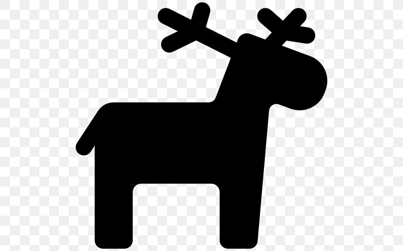 Reindeer Santa Claus Christmas, PNG, 512x512px, Reindeer, Animal, Black And White, Christmas, Deer Download Free