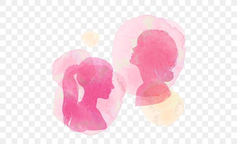 Silhouette Poster Illustration, PNG, 500x500px, Watercolor, Cartoon, Flower, Frame, Heart Download Free