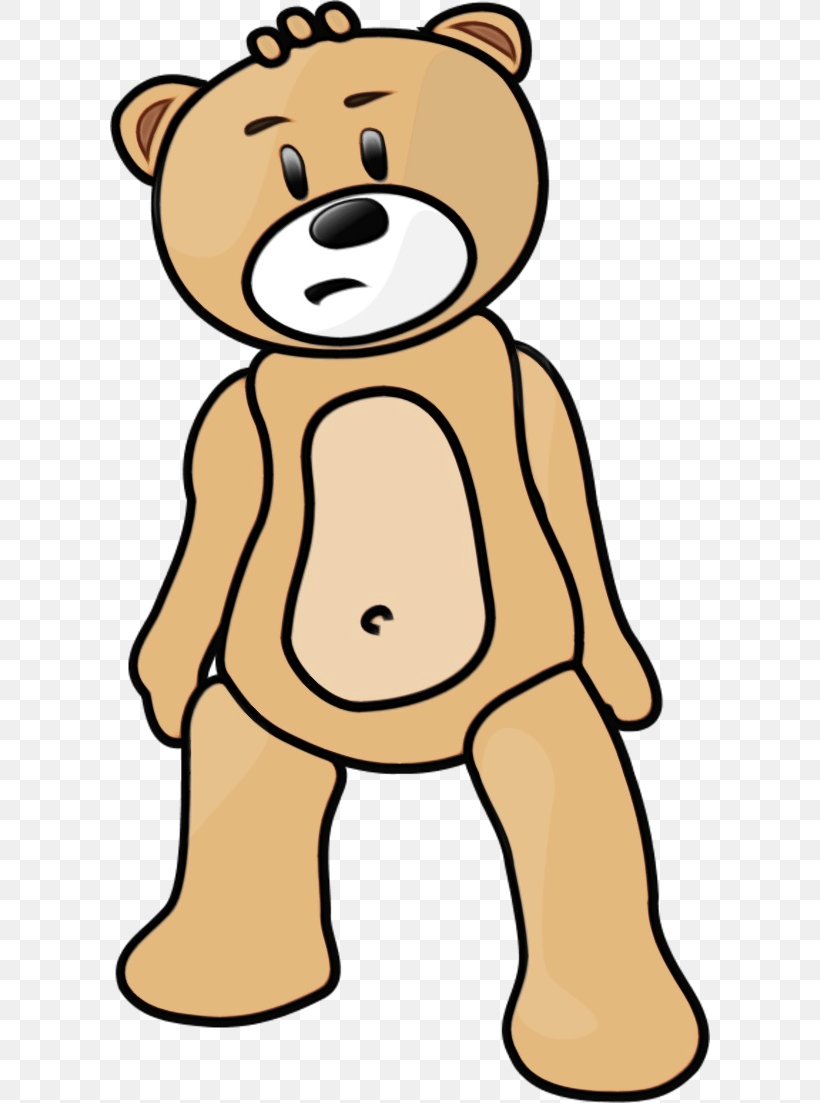 Teddy Bear, PNG, 600x1103px, Watercolor, Animal Figure, Brown Bear, Cartoon, Cheek Download Free