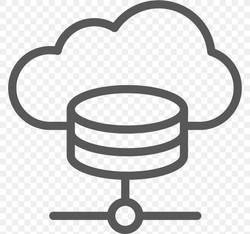 Cloud Computing Web Hosting Service Cloud Database, PNG, 768x768px, Cloud Computing, Black And White, Cloud Database, Computer Servers, Data Download Free