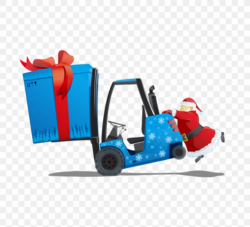 Ded Moroz Santa Claus Illustration, PNG, 1309x1191px, Ded Moroz, Blue, Christmas, Electric Blue, Forklift Download Free