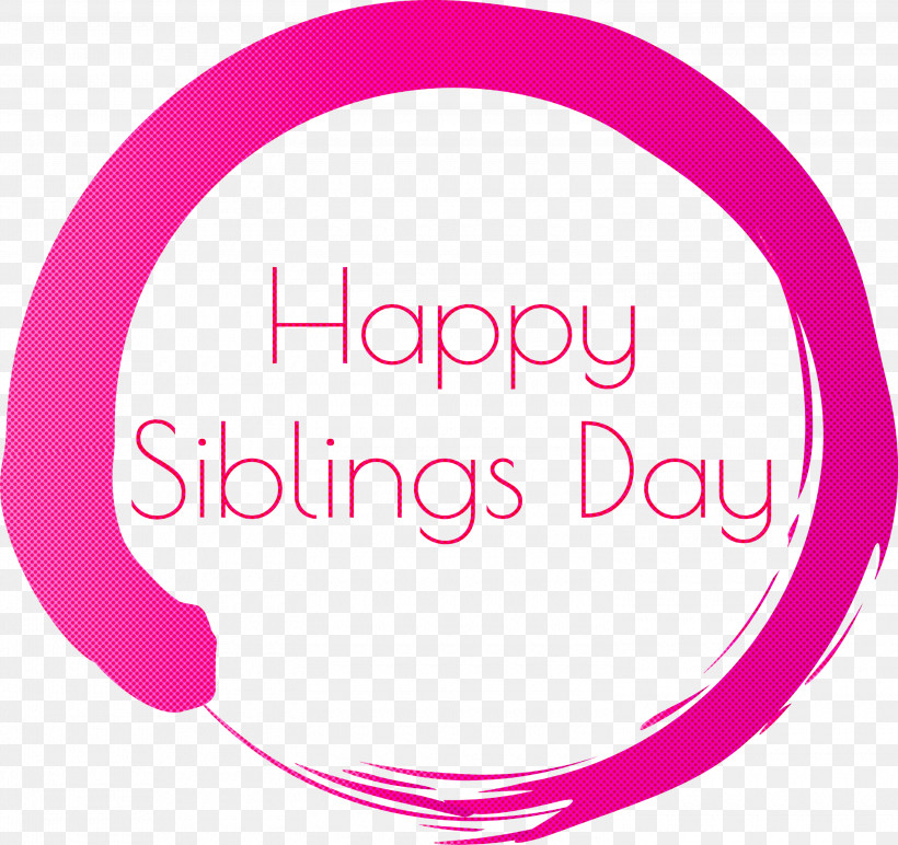 Happy Siblings Day, PNG, 3000x2828px, Happy Siblings Day, Circle, Line, Logo, Magenta Download Free