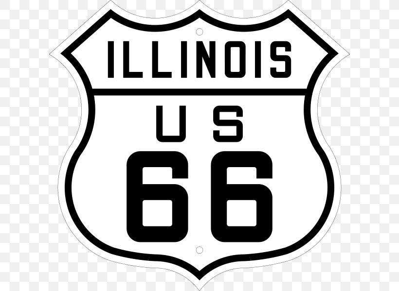 U.S. Route 66 In Illinois AutoCAD DXF US Numbered Highways, PNG, 618x599px, Us Route 66, Area, Autocad Dxf, Black, Black And White Download Free