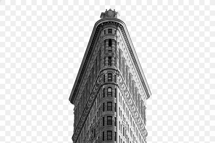 Flatiron Building Fuller Building Broadway Skyscraper, PNG, 860x573px, Flatiron Building, Architecture, Black And White, Brand, Broadway Download Free