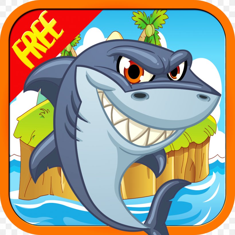 Shark Cartoon, PNG, 1024x1024px, Shark, Art, Cartoon, Fiction, Fictional Character Download Free