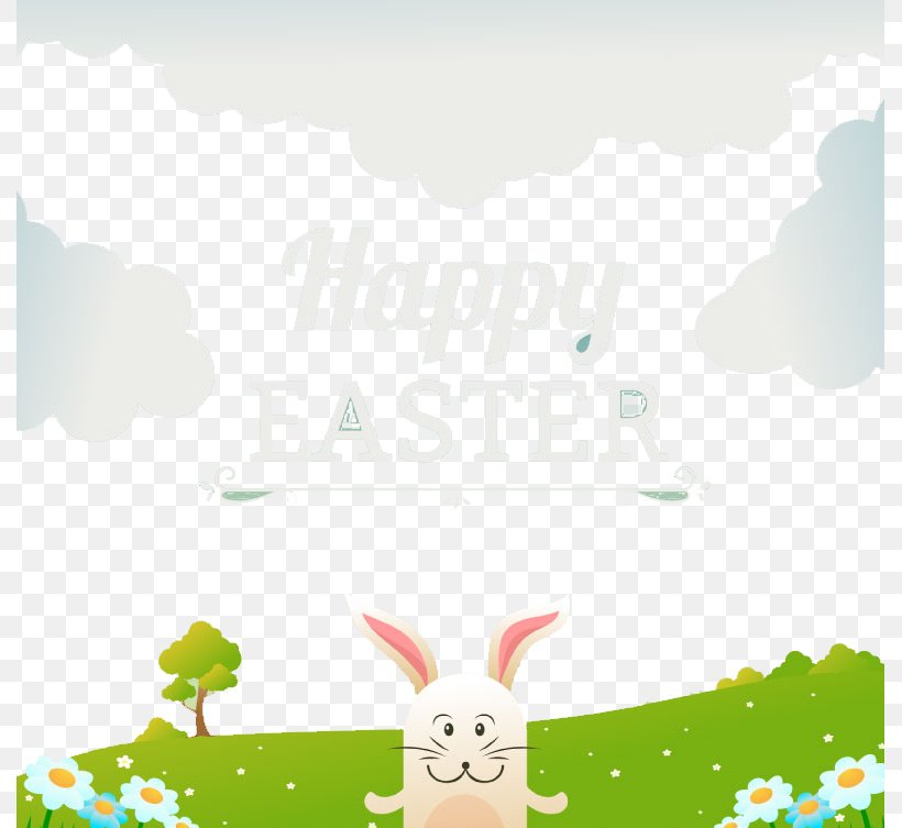 Easter Bunny Rabbit Cartoon, PNG, 789x753px, Easter Bunny, Cartoon, Cloud, Daytime, Drawing Download Free