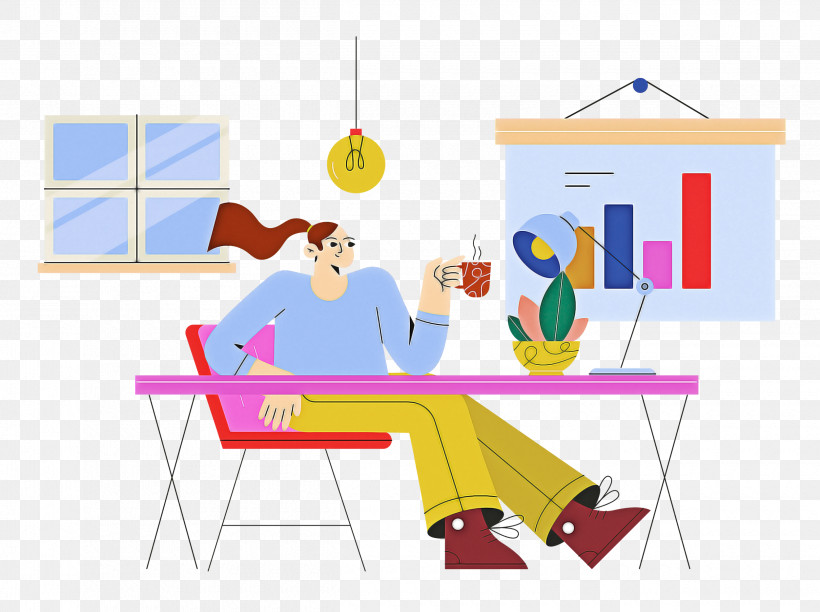 Work Home Working From Home, PNG, 2500x1868px, Work, Behavior, Cartoon, Easel, Furniture Download Free